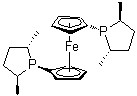 structure of CAS# 162412-87-5, 1,1'-双[(2S,5S)-2,5-二甲基-1-磷杂环戊基]二茂铁
