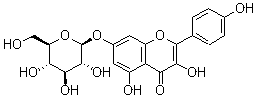 structure of CAS# 16290-07-6, 山奈酚 7-O-葡萄糖苷