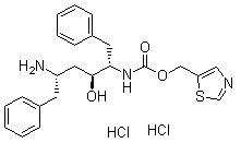 CAS 登录号：162990-03-6, [(1S,2S,4S)-4-氨基-2-羟基-5-苯基-1-(苄基)戊基]-氨基甲酸 5-噻唑基甲基酯二盐酸盐