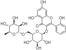 CAS # 16310-92-2, Datiscetin 3-rutinoside, 3-[[6-O-(6-Deoxy-alpha-L-mannopyranosyl)-beta-D-glucopyranosyl]oxy]-5,7-dihydroxy-2-(2-hydroxyphenyl)-4H-1-benzopyran-4-one, Datiscetin-rutinoside