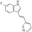 structure of CAS# 163239-22-3, 6-氟-3-[(1E)-2-(3-吡啶基)乙烯基]-1H-吲哚