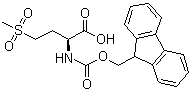 structure of CAS# 163437-14-7, (S)-2-(9H-芴-9-甲氧基羰基氨基)-4-甲磺酰基丁酸
