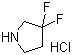 structure of CAS# 163457-23-6, 3,3-二氟吡咯烷盐酸盐