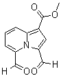 structure of CAS# 163556-04-5, 3,5-二甲酰基-1-吲嗪羧酸甲酯