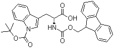 structure of CAS# 163619-04-3, N-alpha-芴甲氧羰基-N-in-叔丁氧羰基-D-色氨酸