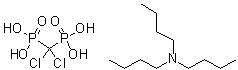 structure of CAS# 163706-61-4, (二氯亚甲基)二[膦酸]单(三丁胺)盐