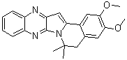 structure of CAS# 163769-88-8, 5,6-二氢-2,3-二甲氧基-6,6-二甲基苯并[7,8]吲哚嗪并[2,3-b]喹喔啉