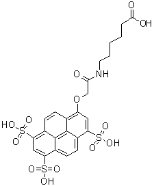 CAS 登录号：1638784-10-7, 6-(2-((3,6,8-三磺基芘-1-基)氧基)乙酰氨基)己酸