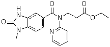 CAS # 1642853-67-5, N-[(2,3-Dihydro-1-methyl-2-oxo-1H-benzimidazol-5-yl)carbonyl]-N-2-pyridinyl-beta-alanine ethyl ester