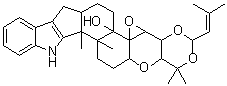 CAS 登录号：164323-42-6, 1,4a,4b,6,7,7a,8,13,13b,13c,14,15,15a,16a-十四氢-1,1,13b,13c-四甲基-3-(2-甲基-1-丙烯基)-5bH-[1,3]二恶英并[5'',4'':2',3']环氧乙烷并[4',4'a][1]苯并吡喃并[5',6':6,7]茚并[1,2-b]吲哚-5b-醇