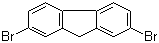 2,7-二溴芴分子结构 (CAS 16433-88-8)