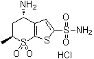 structure of CAS# 164455-27-0, (4S,6S)-4-氨基-5,6-二氢-6-甲基-4H-噻吩并[2,3-b]噻喃-2-磺酰胺 7,7-二氧化物单盐酸盐