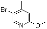 structure of CAS# 164513-39-7, 5-Bromo-2-methoxy-4-methylpyridine