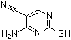 structure of CAS# 16462-26-3, 4-Amino-2-mercaptopyrimidine-5-carbonitrile