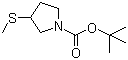 structure of CAS# 164666-07-3, 3-(甲硫基)-1-吡咯烷羧酸叔丁酯