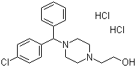 structure of CAS# 164726-80-1, 4-[(4-氯苯基)苯甲基]-1-哌啶乙醇二盐酸盐