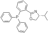 structure of CAS# 164858-78-0, (R)-(+)-2-[2-(二苯基膦)苯基]-4-异丙基-2-恶唑啉