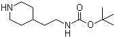 structure of CAS# 165528-81-4, 4-(2-Boc-aminoethyl)piperidine