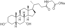 structure of CAS# 16564-43-5, 甘氨鹅脱氧胆酸钠