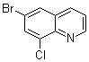 6-溴-8-氯喹啉分子结构 (CAS 16567-13-8)