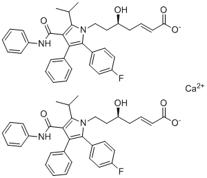 CAS # 1659317-57-3, Atorvastatin calcium impurity 17, (S,E)-7-(2-(4-fluorophenyl)-5-isopropyl-3-phenyl-4-(phenylcarbamoyl)-1H-pyrrol-1-yl)-5-hydroxyhept-2-enoic acid calcium(II)