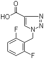 structure of CAS# 166196-11-8, 1-[(2,6-二氟苯基)甲基]-1H-1,2,3-三唑-4-羧酸