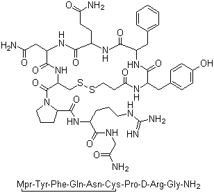 structure of CAS# 16679-58-6, Desmopressin