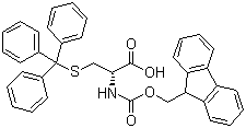 structure of CAS# 167015-11-4, N-Fmoc-S-trityl-D-cysteine