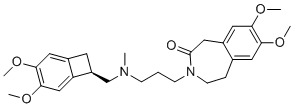 CAS # 167072-91-5, Ivabradine R-Enantiomer Hydrochloride, (-)-Ivabradine,3-[3-[[(7R)-3,4-dimethoxy-7-bicyclo[4.2.0]octa-1,3,5-trienyl]methyl-methylamino]propyl]-7,8-dimethoxy-2,5-dihydro-1H-3-benzazepin-4-one