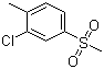 CAS # 1671-18-7, 2-Chloro-4-(methylsulfonyl)toluene, 2-Chloro-1-methyl-(4-methylsulfonyl)benzene, 3-Chloro-4-methylphenyl methyl sulfone