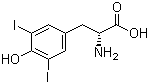 structure of CAS# 16711-71-0, 3,5-二碘-D-酪氨酸