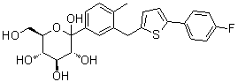 CAS 登录号：1672658-93-3, 1-C-[3-[[5-(4-氟苯基)-2-噻吩基]甲基]-4-甲基苯基]-D-吡喃葡萄糖