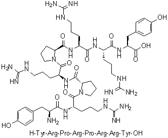 CAS 登录号：167319-68-8, L-酪氨酰-L-精氨酰-L-脯氨酰-L-精氨酰-L-脯氨酰-L-精氨酰-L-精氨酰-L-酪氨酸