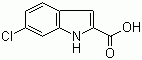 structure of CAS# 16732-75-5, 6-氯吲哚-2-羧酸