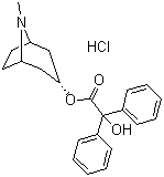 structure of CAS# 1674-94-8, Tropine benzylate hydrochloride