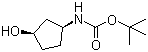 structure of CAS# 167465-99-8, [(1S,3R)-3-Hydroxycyclopentyl]carbamic acid tert-butyl ester