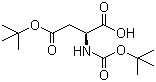 CAS 登录号：1676-90-0, 叔丁氧羰基-L-天冬氨酸-4-叔丁酯