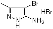 structure of CAS# 167683-86-5, 5-氨基-4-溴-3-甲基吡唑氢溴酸盐