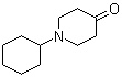 1-Cyclohexyltetrahydro-4(1H)-pyridinone molecular structure (CAS 16771-84-9)