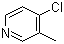 structure of CAS# 1681-36-3, 4-Chloro-3-methylpyridine