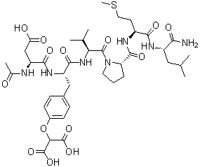 CAS # 168135-79-3, N-Acetyl-L-alpha-aspartyl-O-(dicarboxymethyl)-L-tyrosyl-L-valyl-L-prolyl-L-methionyl-L-leucinamide