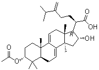 CAS # 168293-15-0, 3-Epidehydropachymic acid, (3alpha,16alpha)-3-(Acetyloxy)-16-hydroxy-24-methylene-lanosta-7,9(11)-dien-21-oic acid