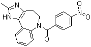 structure of CAS# 168626-71-9, (4,5-二氢-2-甲基咪唑并[4,5-d][1]苯并氮杂卓-6(1H)-基)(4-硝基苯基)甲酮