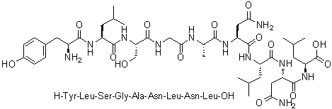 CAS # 168635-85-6, L-Tyrosyl-L-leucyl-L-serylglycyl-L-alanyl-L-asparaginyl-L-leucyl-L-asparaginyl-L-leucine