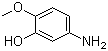 CAS # 1687-53-2, 5-Amino-2-methoxyphenol, 3-Hydroxy-4-methoxyaniline