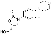 (5R)-3-(3-Fluoro-4-(4-morpholinyl)phenyl)-5-hydroxymethyl-2-oxazolidione molecular structure (CAS 168828-82-8)