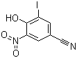 CAS 登录号：1689-89-0, 硝碘酚腈, 硝羟碘苄腈, 4-羟基-3-碘-5-硝基苄腈