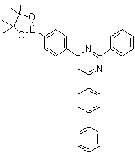 CAS 登录号：1689538-51-9, 4-[1,1'-联苯]-4-基-2-苯基-6-[4-(4,4,5,5-四甲基-1,3,2-二氧硼杂环戊烷-2-基)苯基]嘧啶