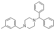 CAS # 16896-82-5, 1-(Diphenylmethyl)-4-(m-methylbenzyl)piperazine