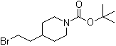structure of CAS# 169457-73-2, 4-(2-Bromoethyl)piperidine-1-carboxylic acid tert-butyl ester